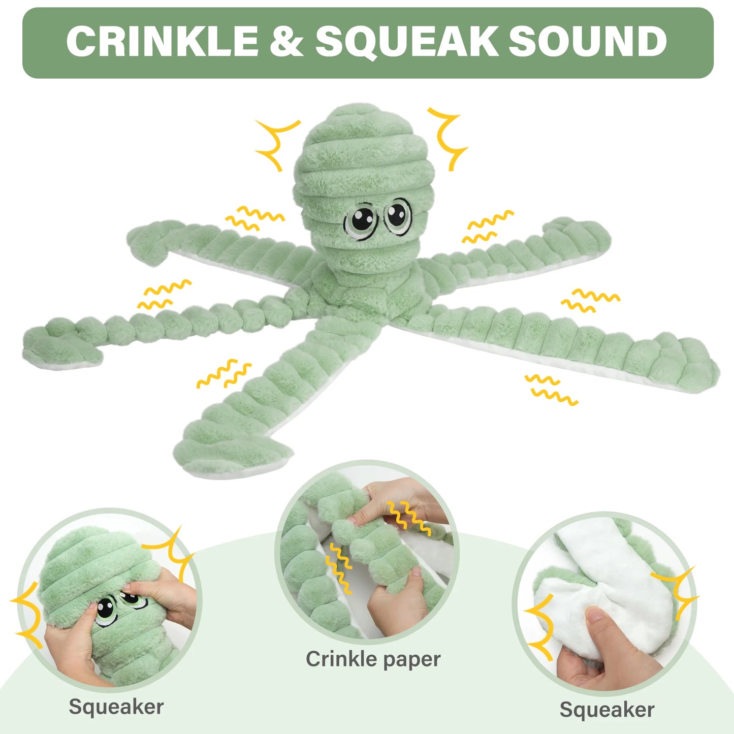 Squeaky Plush Dog Toy Teeth Grinding Chew Toy