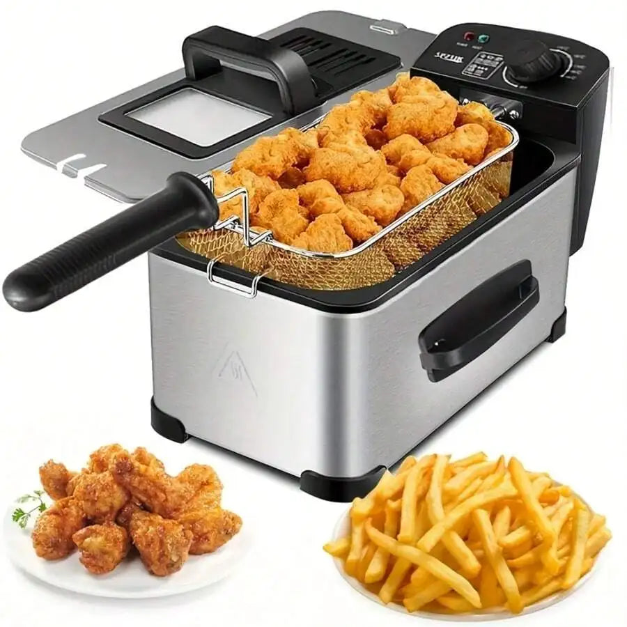 XMSJ Electric Immersion Deep Fryer With Timer