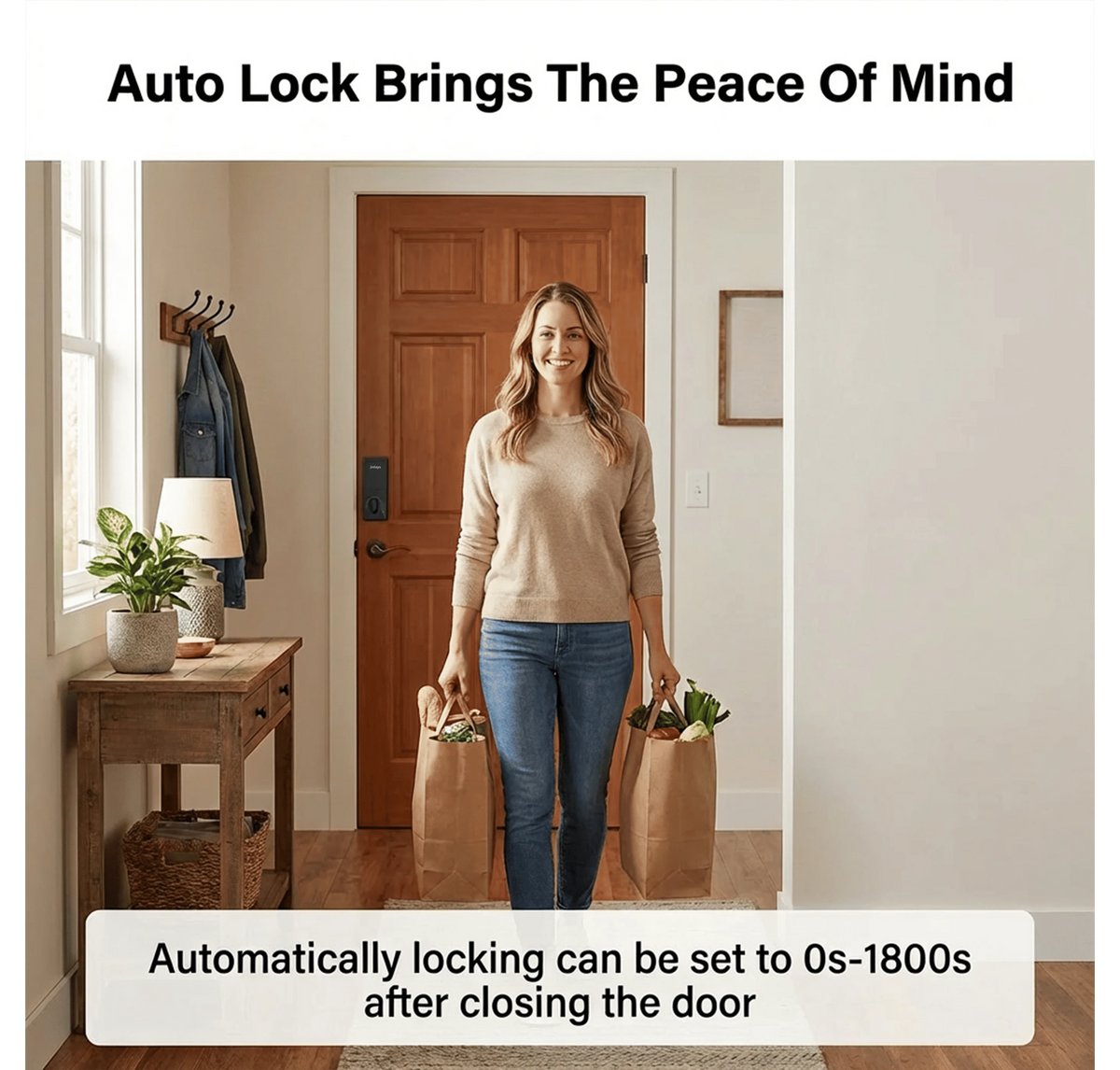 Jodays Smart Deadbolt Lock Fingerprint Keypad
