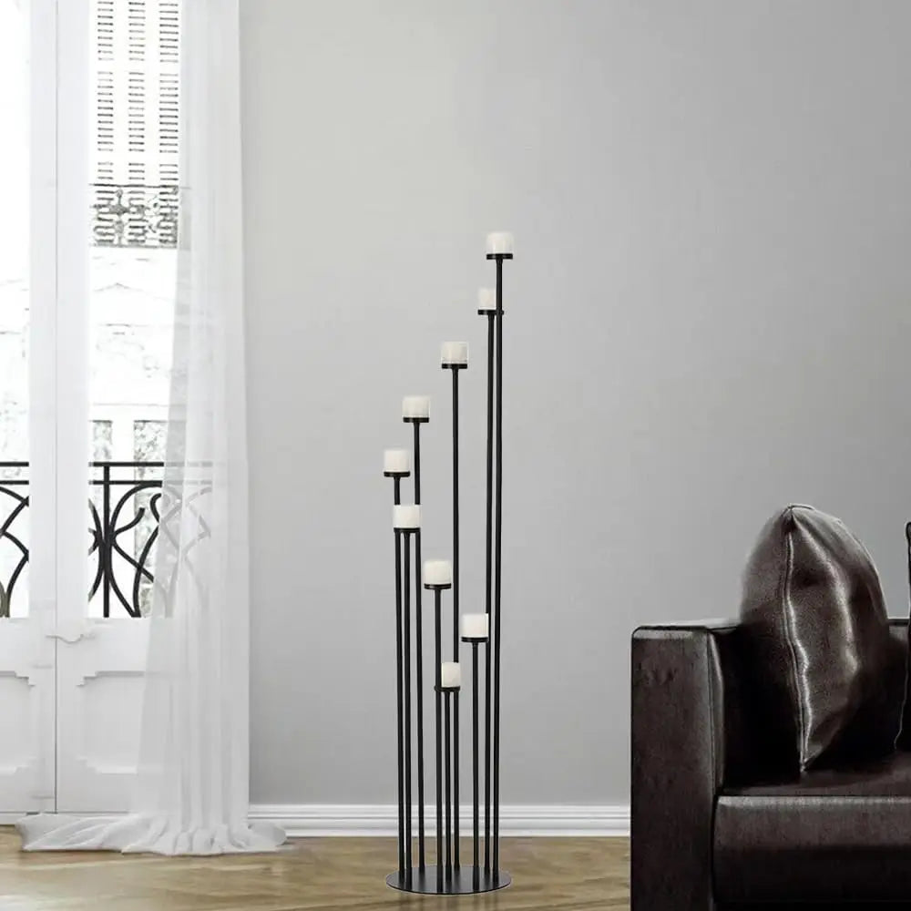 Stylish Nine Arm Metal Floor Candle Stand