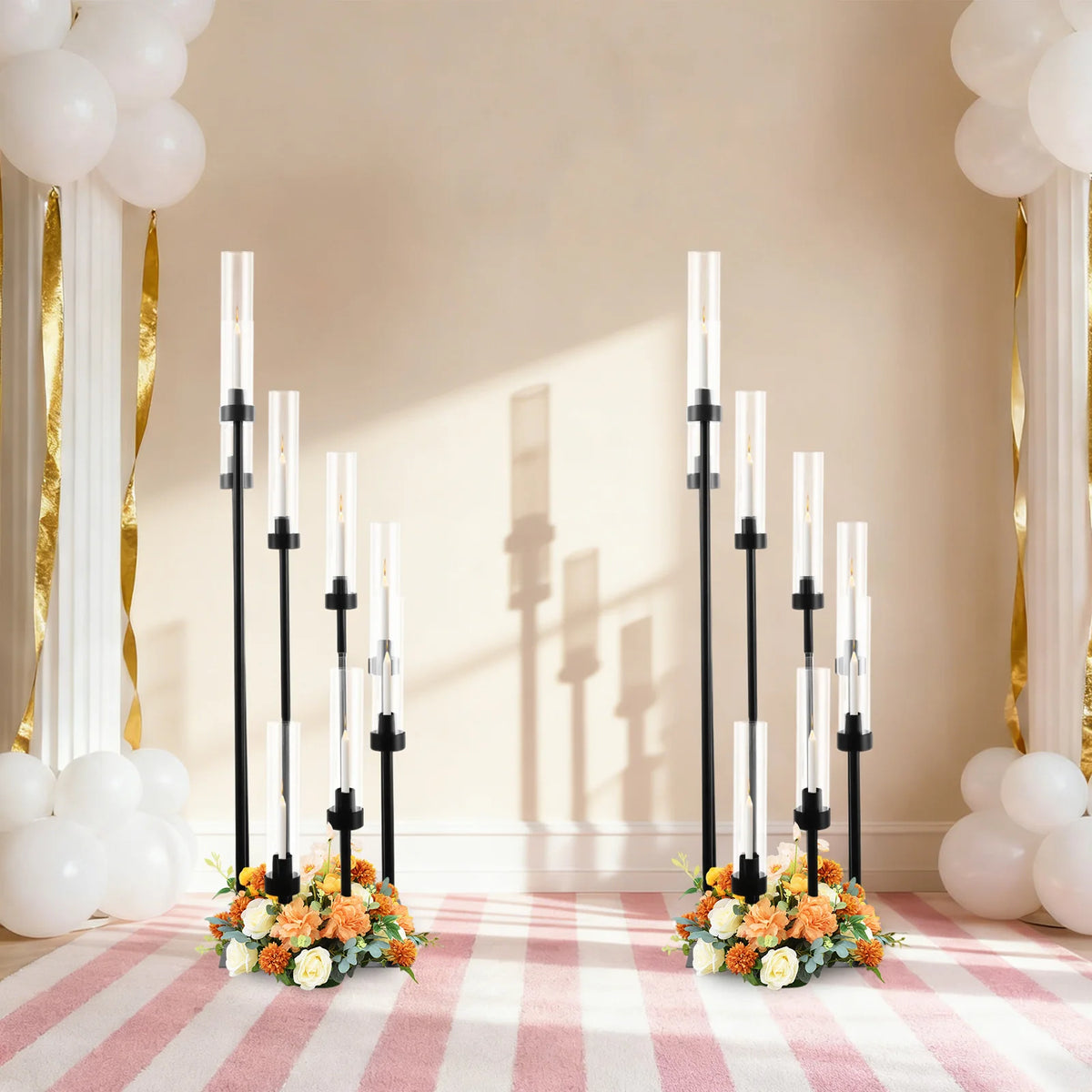 Byamaocar Premium Candle Holder With Shade For Home Decor