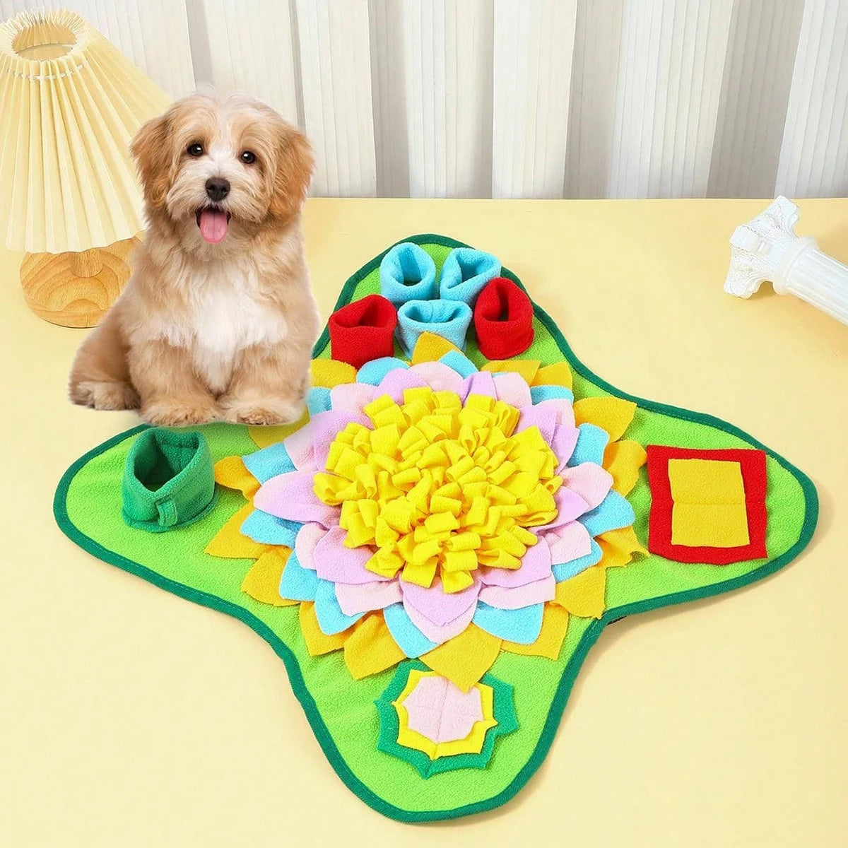 Dog Interactive Snuffle Mat And Fleece Feeding Puzzle Toy