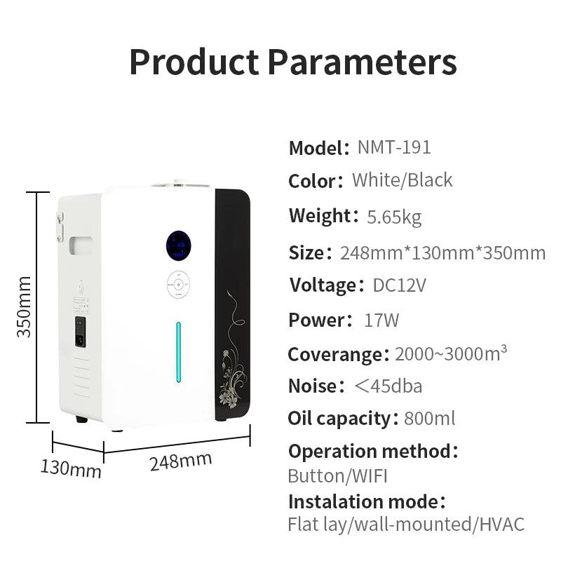 Namste 800ml Aroma Diffuser Air Purifier With Wifi HVAC