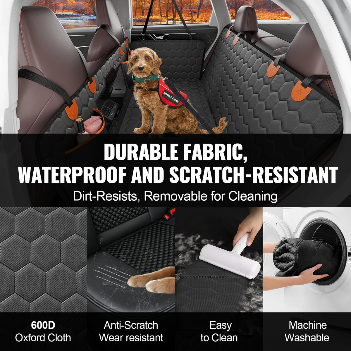SucceBuy Heavy Duty Dog Car Back Seat Extender Cover