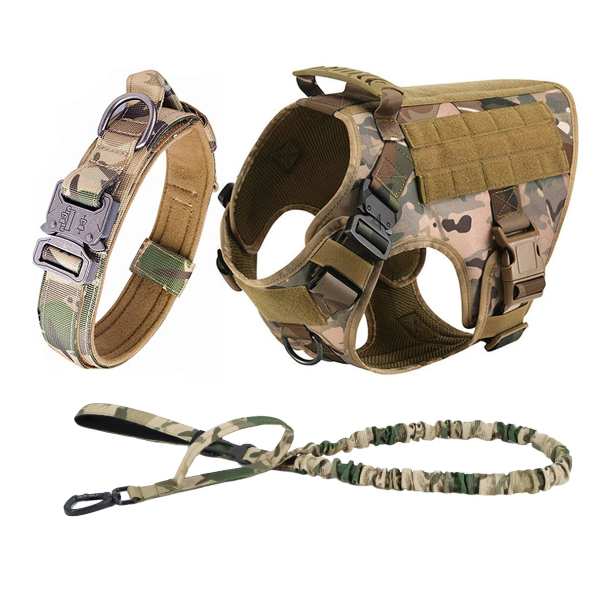 Tactical Dog Harness With Molle Pouches For Dogs