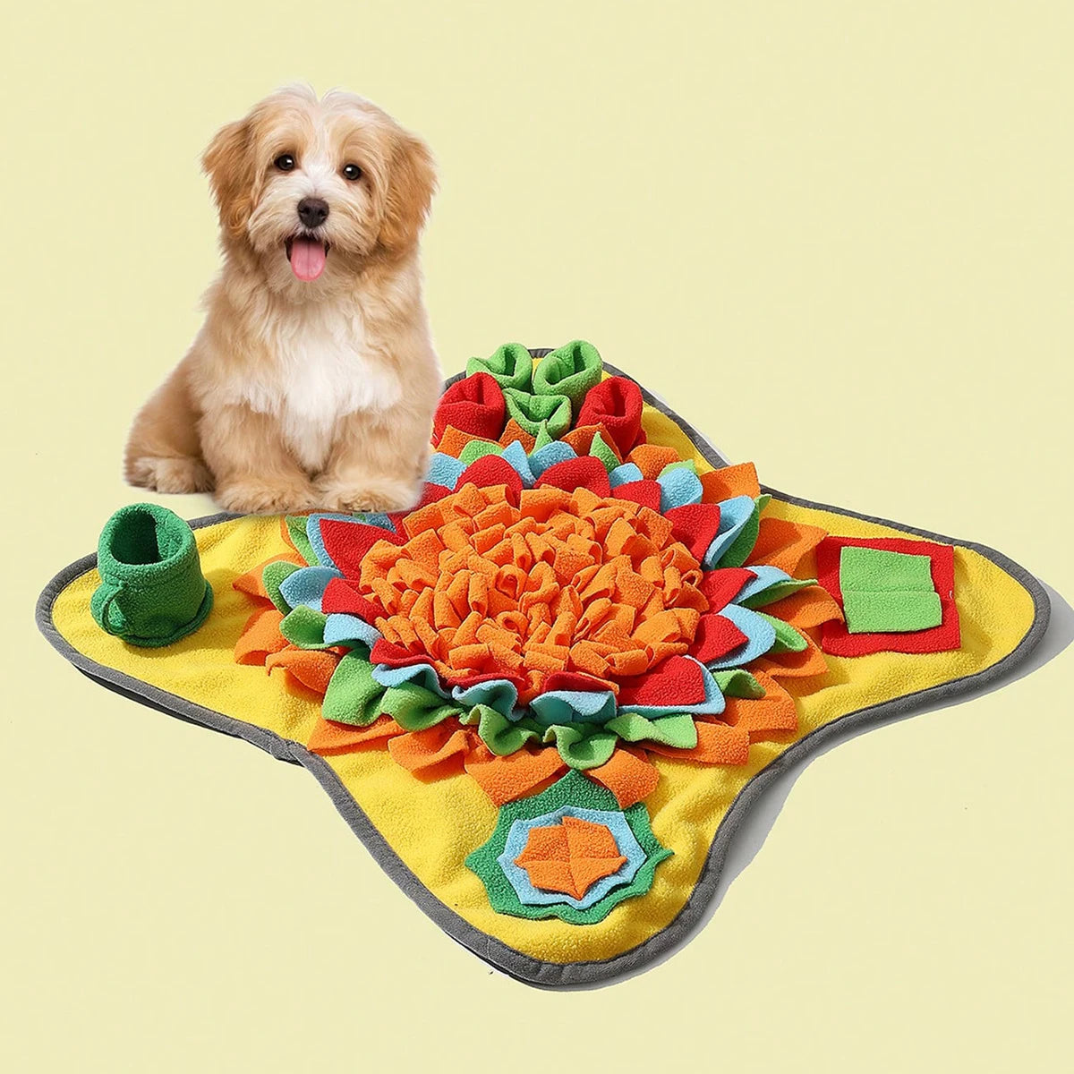 Dog Interactive Snuffle Mat And Fleece Feeding Puzzle Toy