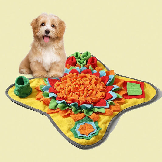 Dog Interactive Snuffle Mat And Fleece Feeding Puzzle Toy