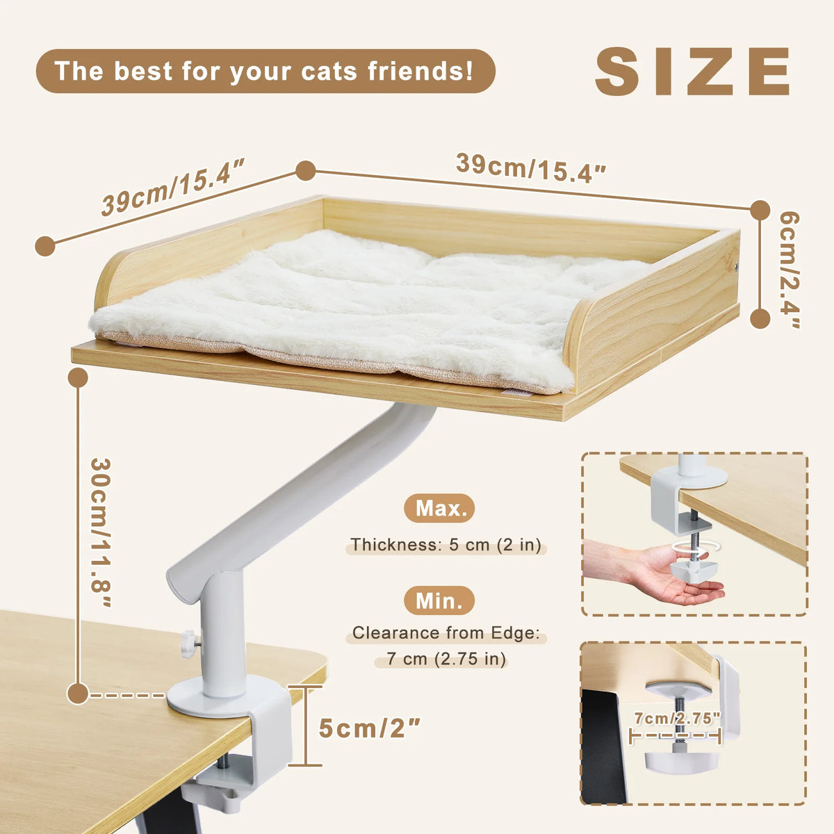 PAWZ Road Rotating Cat Hammock Stand For Desk