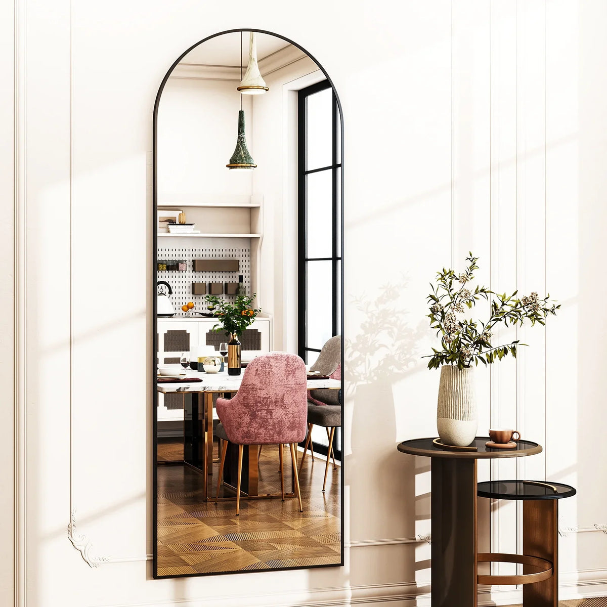 Arched Full Length Free Standing Floor Mirror