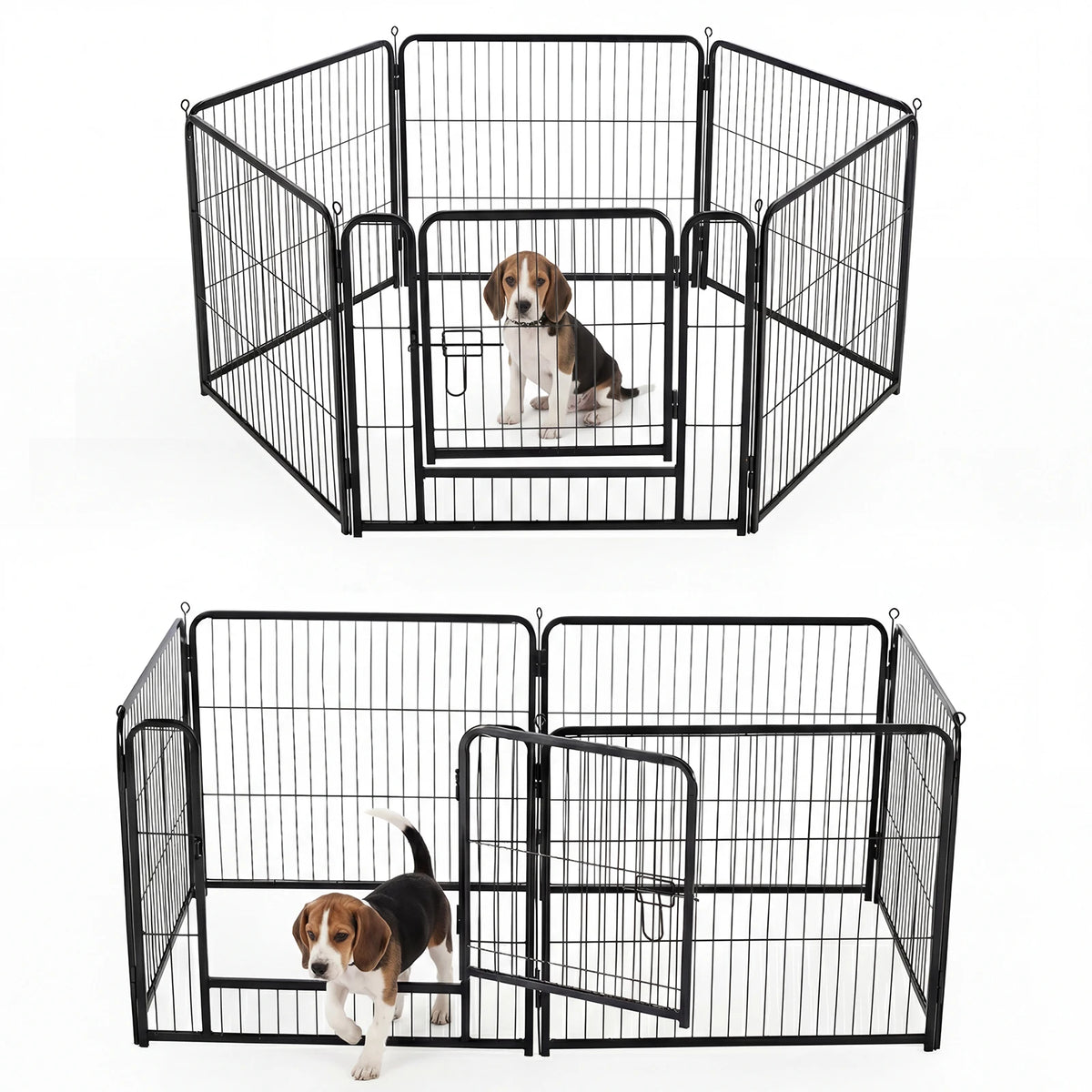 JHK Metal Dog Playpen Foldable Fence For Outdoor Use