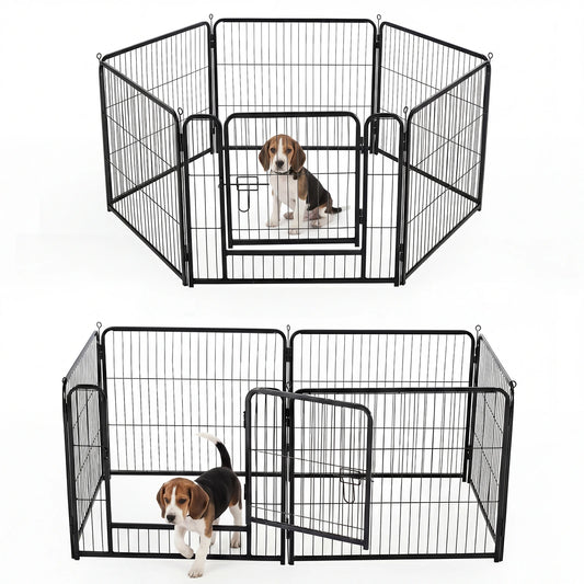 JHK Metal Dog Playpen Foldable Fence For Outdoor Use