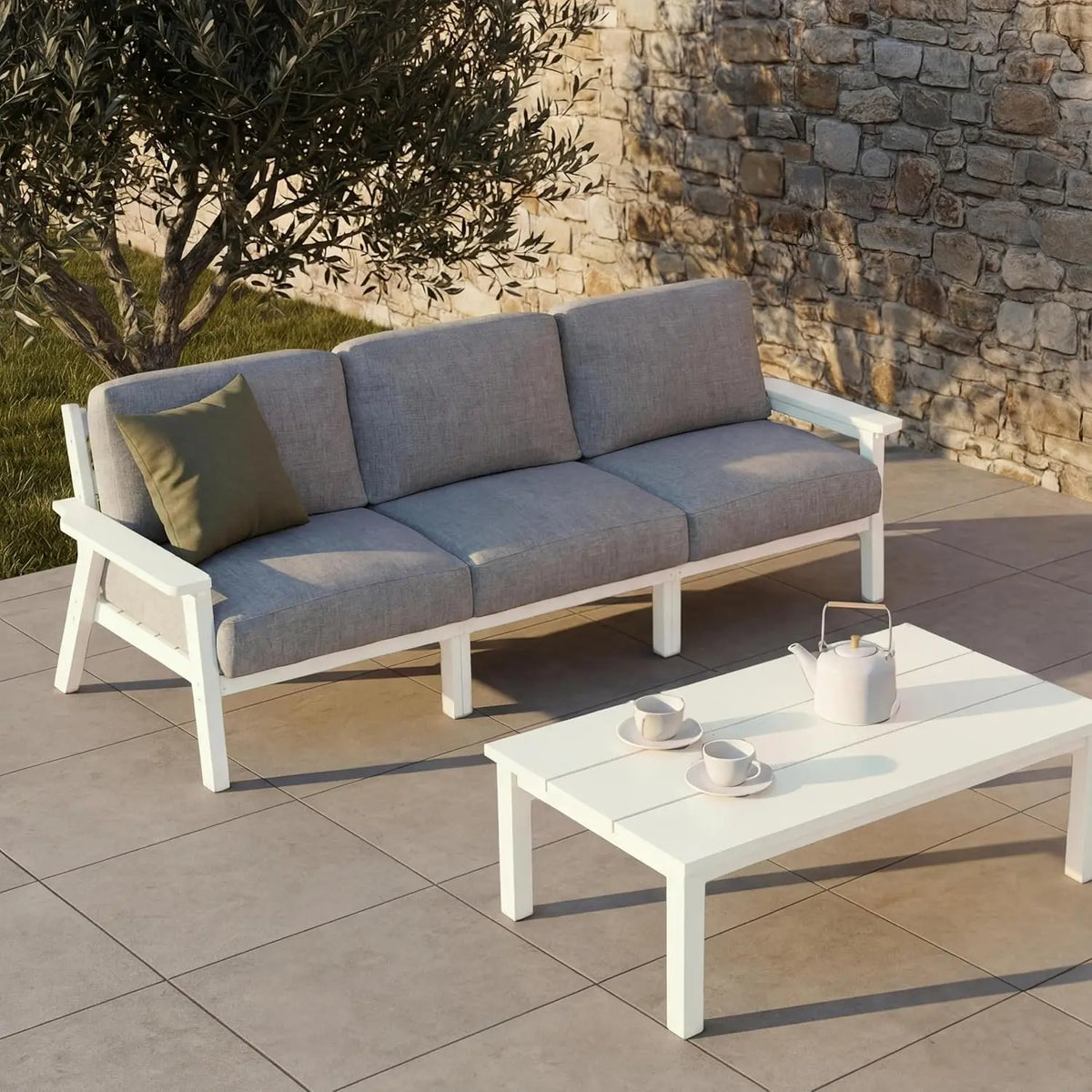 XIAOLANG Patio Three Seat Outdoor Sectional With Cushions