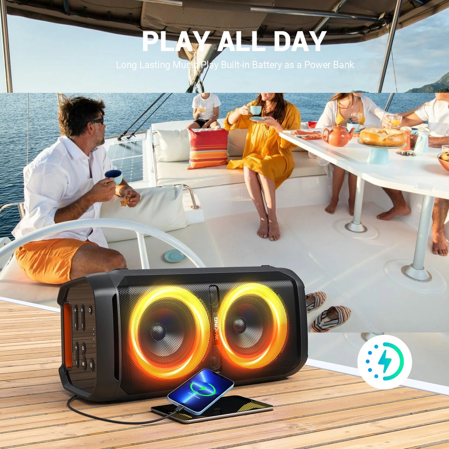W-King T11 100W Bluetooth Speaker IPX6 Waterproof
