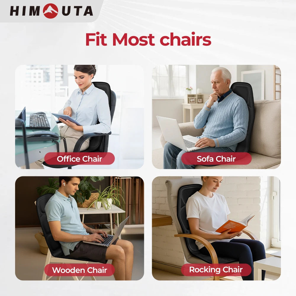 HIMOUTA Electric Back Massager Full Body Chair Cushion