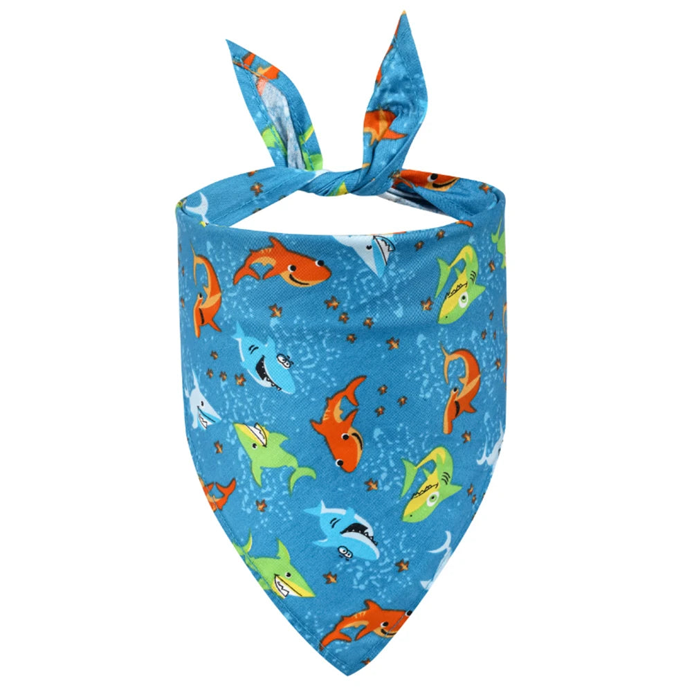 Dog Bandana Fruit Floral Spring Washable Soft Scarf