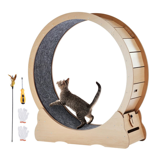 Succebuy Solid Wooden Cat Treadmill Wheel