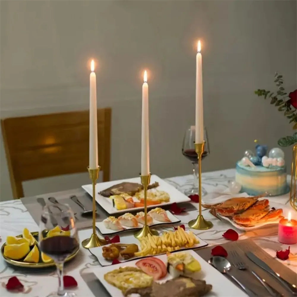 Elegant Metal Taper Candle Holders For Home Decor