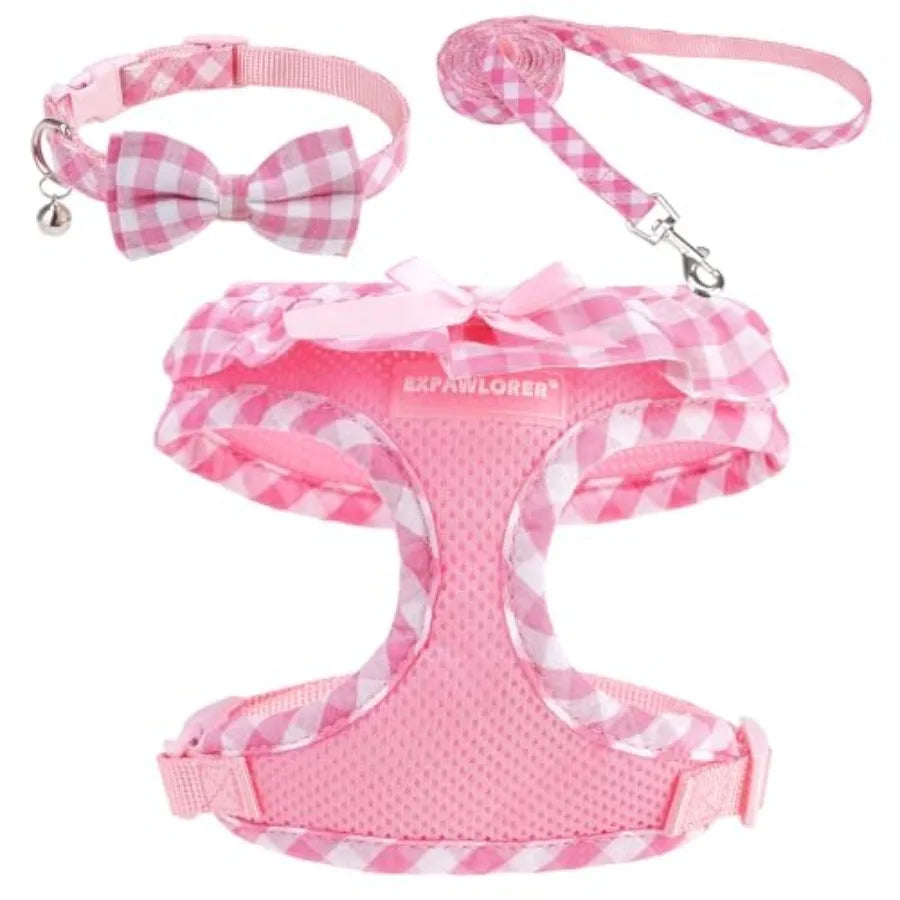 Dog Harness Leash Set Step In Adjustable No Choke Mesh Vest