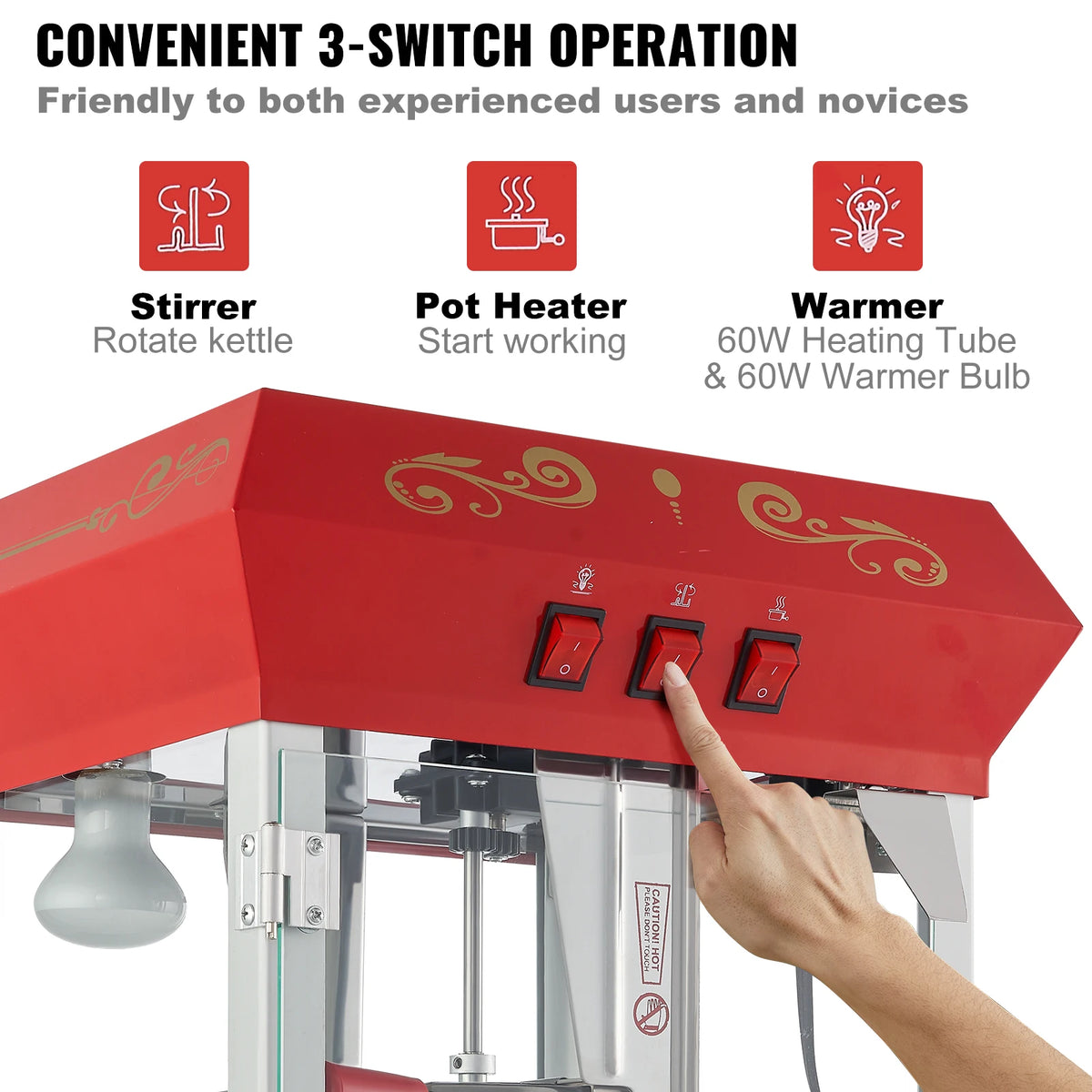 Succebuy Commercial Electric Popcorn Popper Machine