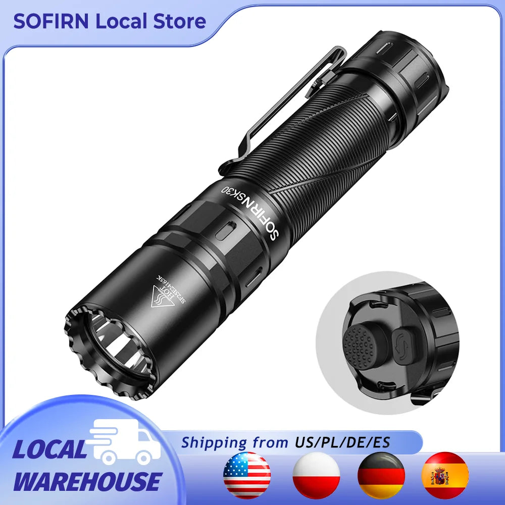 Sofirn SK30 3000 Lumen USB C Rechargeable Flashlight