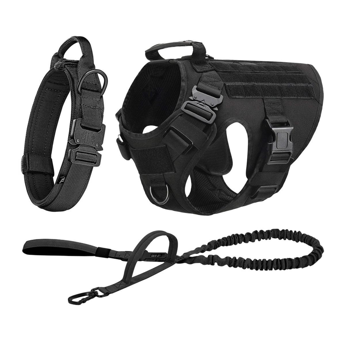 Tactical Dog Harness With Molle Pouches For Dogs