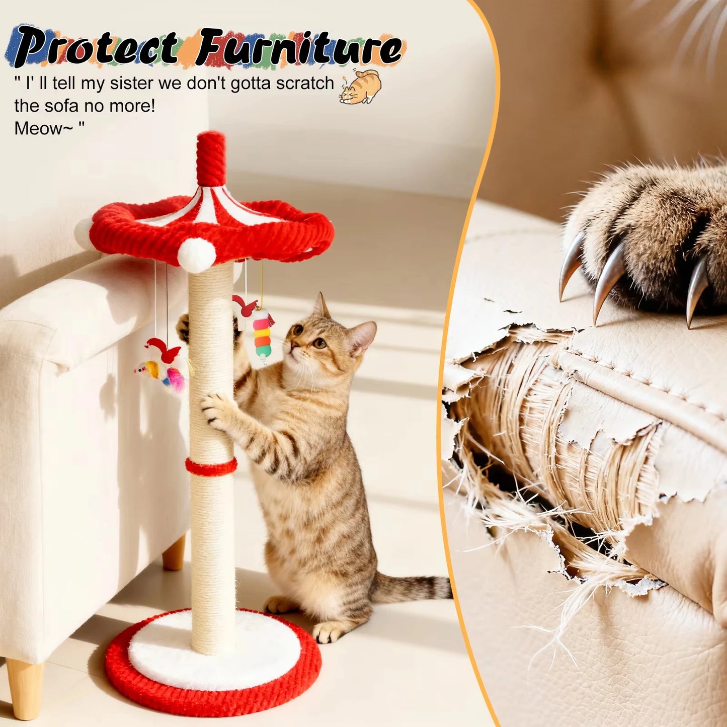 CWV Carousel Cat Tree With Rotating Scratching Post