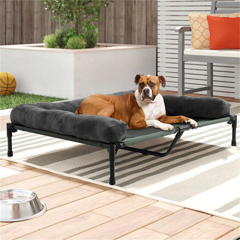 BORWART CN Outdoor Raised Dog Bed With Cooling Mat